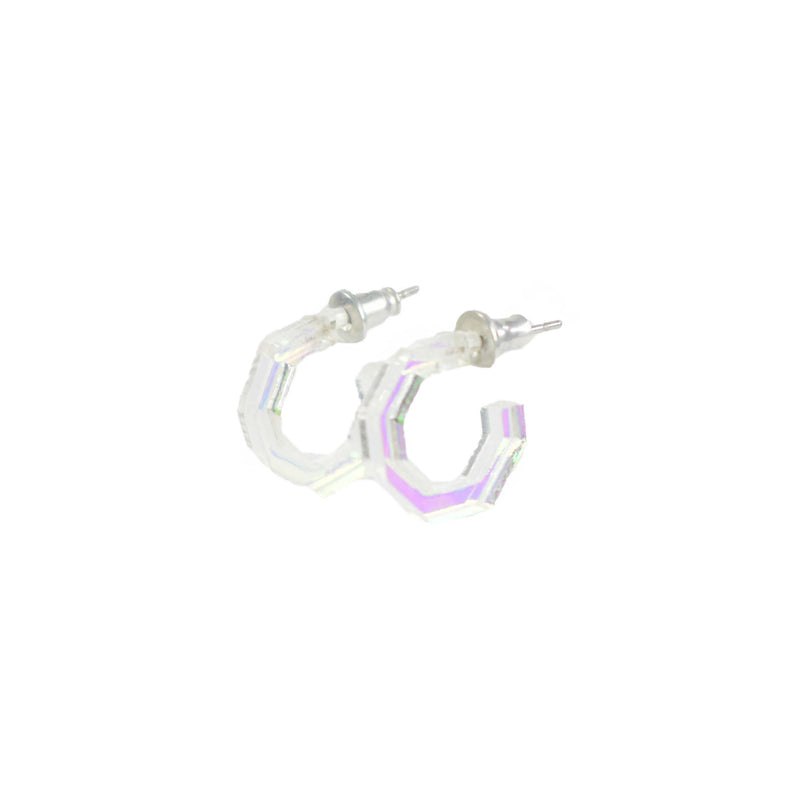 OCTAGON MICRO HUGGIE HOOP EARRINGS