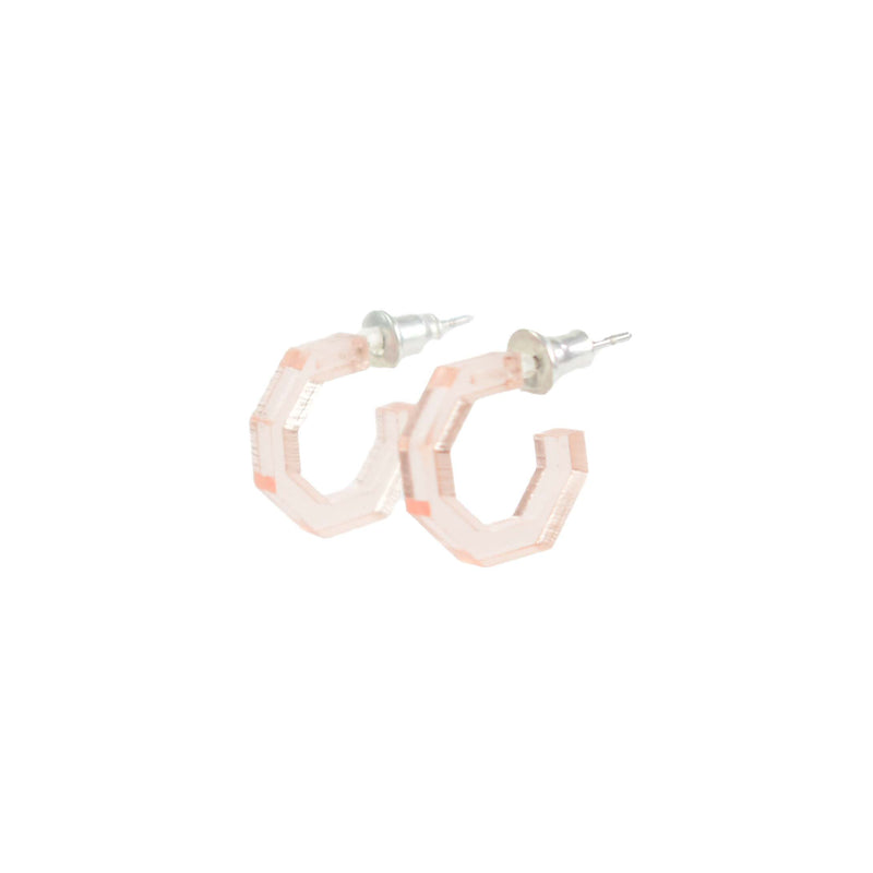 OCTAGON MICRO HUGGIE HOOP EARRINGS