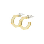 OCTAGON MICRO HUGGIE HOOP EARRINGS