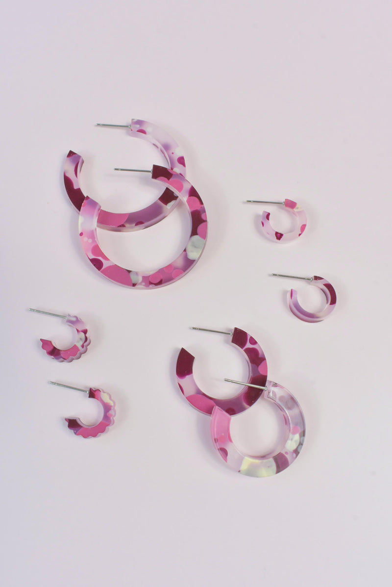 BERRIES & CREAM HOOP EARRINGS