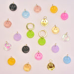 SMILEY CHARM HOOPS