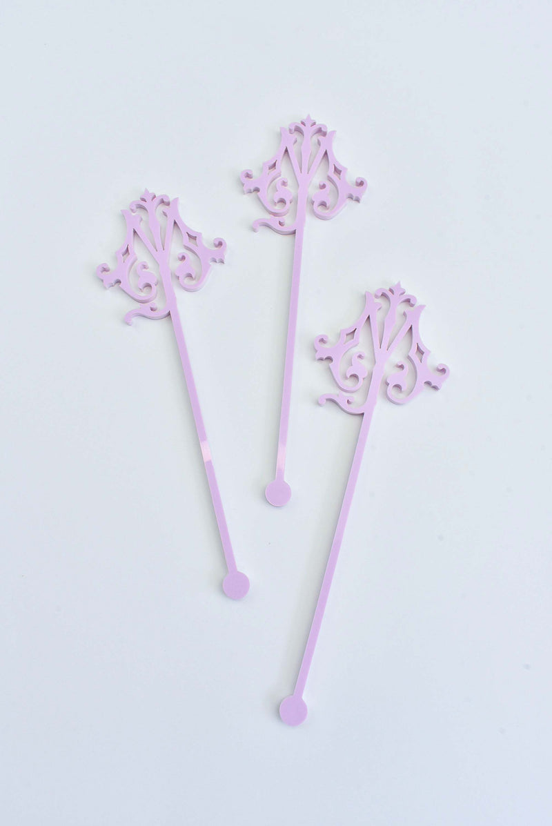 MONOGRAM ACRYLIC SWIZZLE STICK
