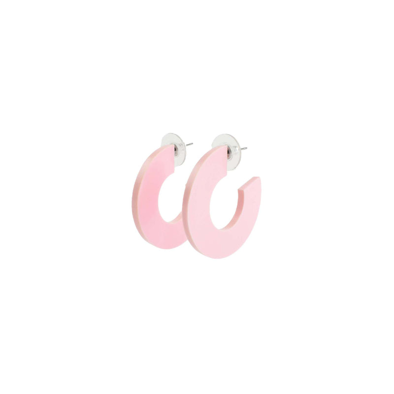 BLUSH HOOP EARRINGS