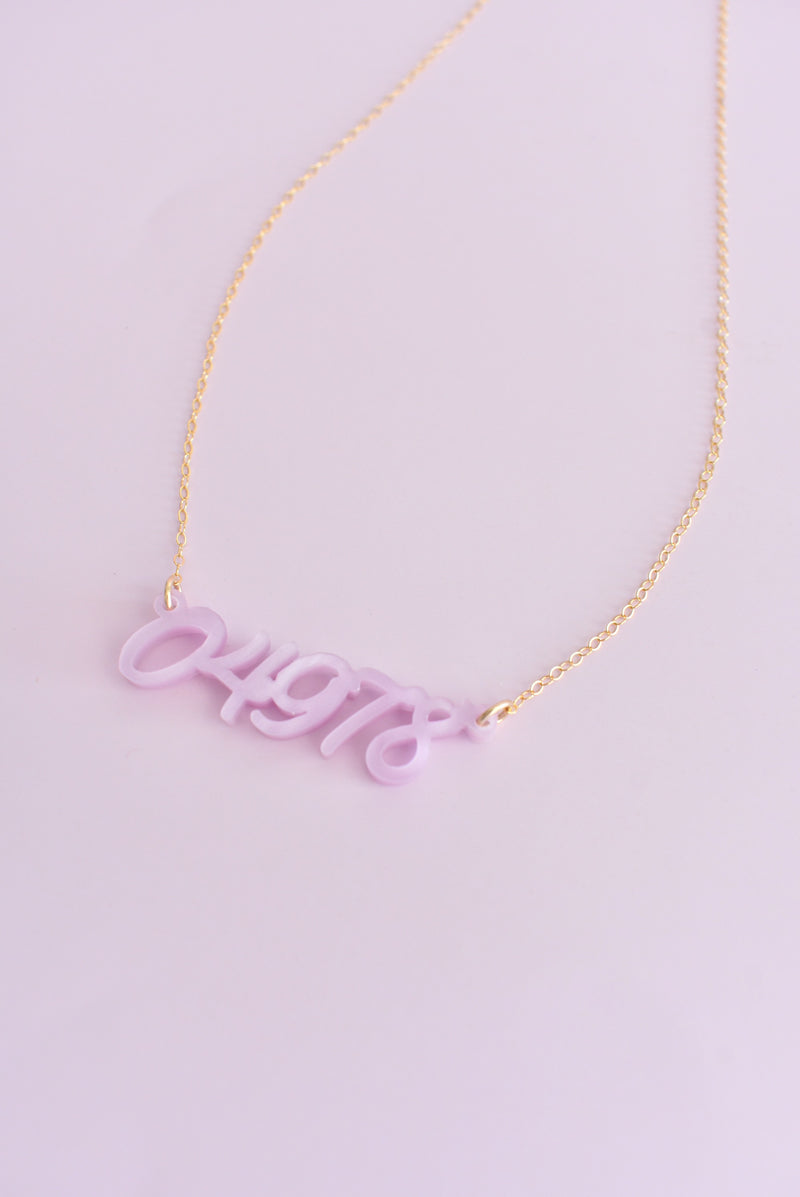 ACRYLIC NAMEPLATE NECKLACE