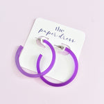 PURPLE HOOP EARRINGS