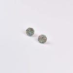 GLITTER OCTAGON STUDS