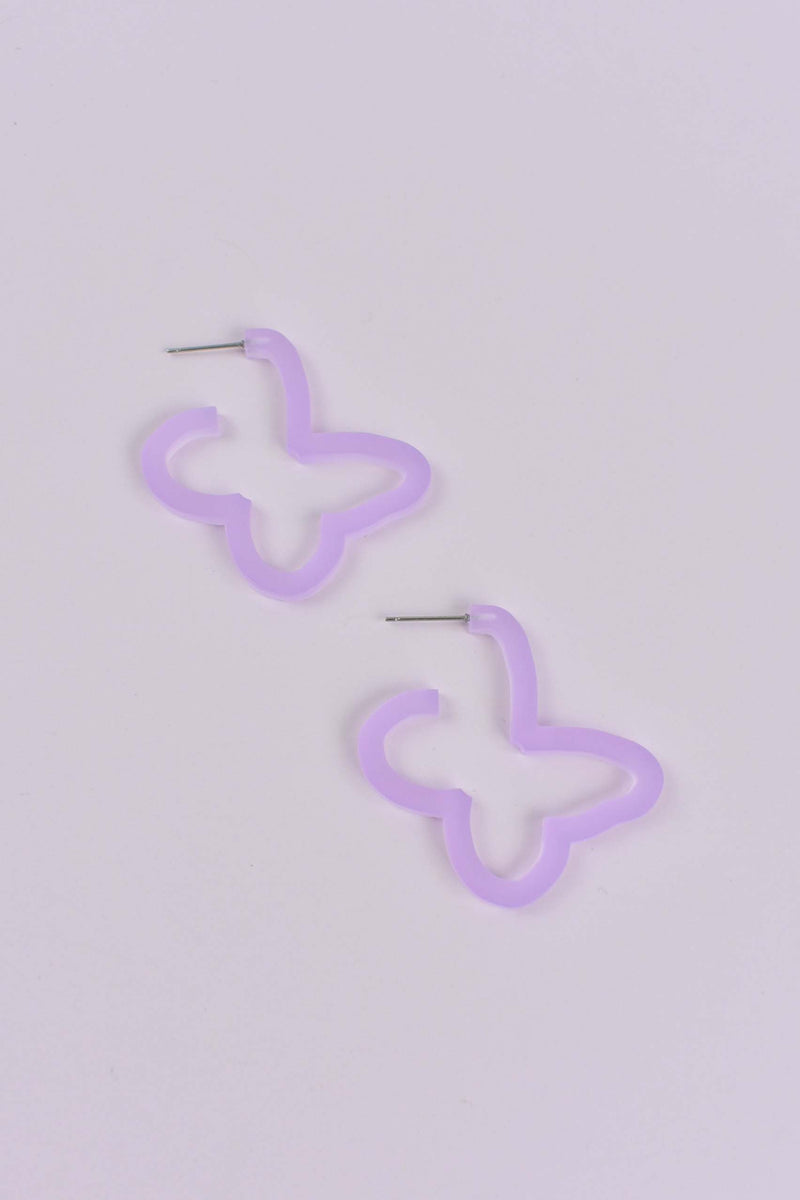 BUTTERFLY HOOP EARRINGS