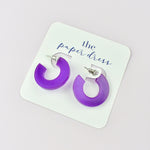 PURPLE HOOP EARRINGS