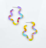 DOODLE SPLATTER HOOP EARRINGS