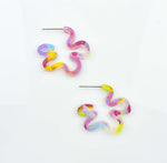 DOODLE SPLATTER HOOP EARRINGS