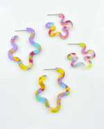 DOODLE SPLATTER HOOP EARRINGS