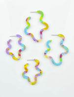 DOODLE SPLATTER HOOP EARRINGS