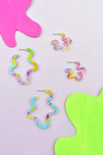 DOODLE SPLATTER HOOP EARRINGS