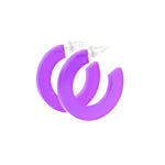 PURPLE HOOP EARRINGS