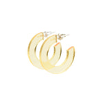 GOLD TRANSPARENT HOOP EARRINGS