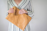 custom leather clutch - large clutch 