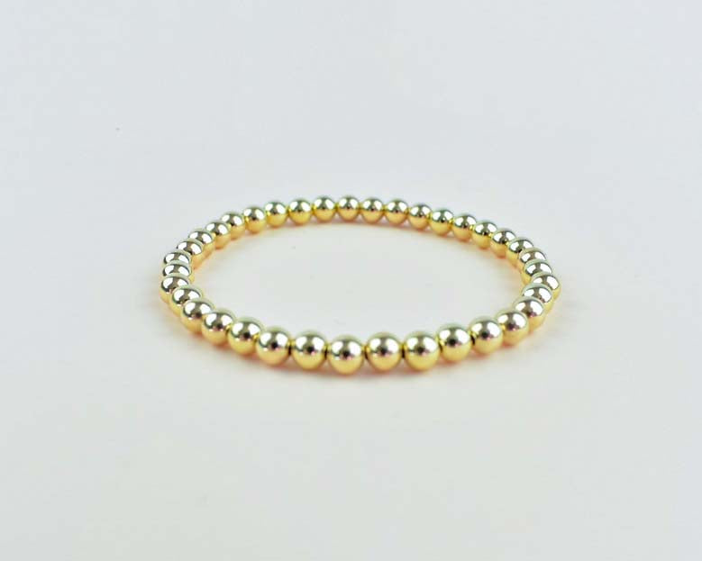 GOLD FILLED BEAD BRACELET