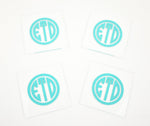 monogrammed acrylic coaster set - personalized gift