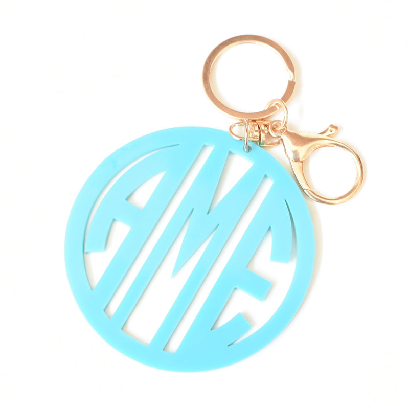 custom acrylic keychain - monogram keychains