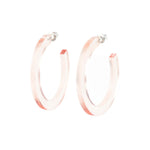 clear rose gold hoops - lightweight hoop earrings 