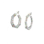 mini hoop earrings - confetti colored earring