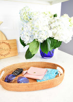 cane woven catchall tray 