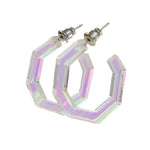 IRIDESCENT HOOP EARRINGS