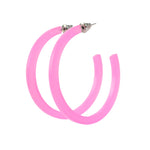 HOT PINK HOOP EARRINGS