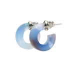 AZURE CRYSTAL HOOP EARRINGS