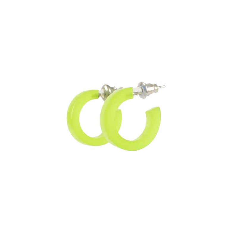 LIME HOOP EARRINGS