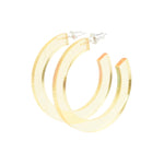 GOLD TRANSPARENT HOOP EARRINGS