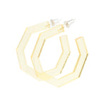 GOLD TRANSPARENT HOOP EARRINGS