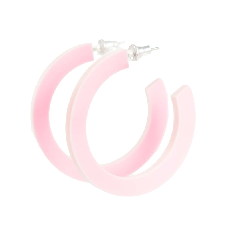 BLUSH HOOP EARRINGS