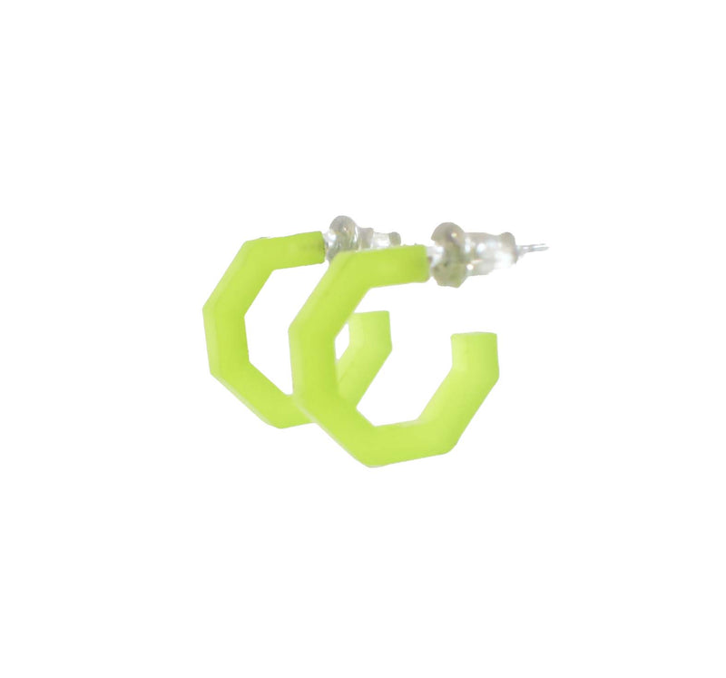 LIME HOOP EARRINGS