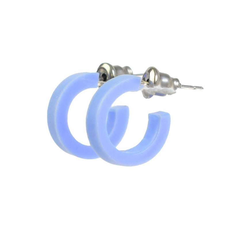 periwinkle huggy hoops - lightweight tiny hoop earrings