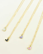 dainty gold heart chain necklace 