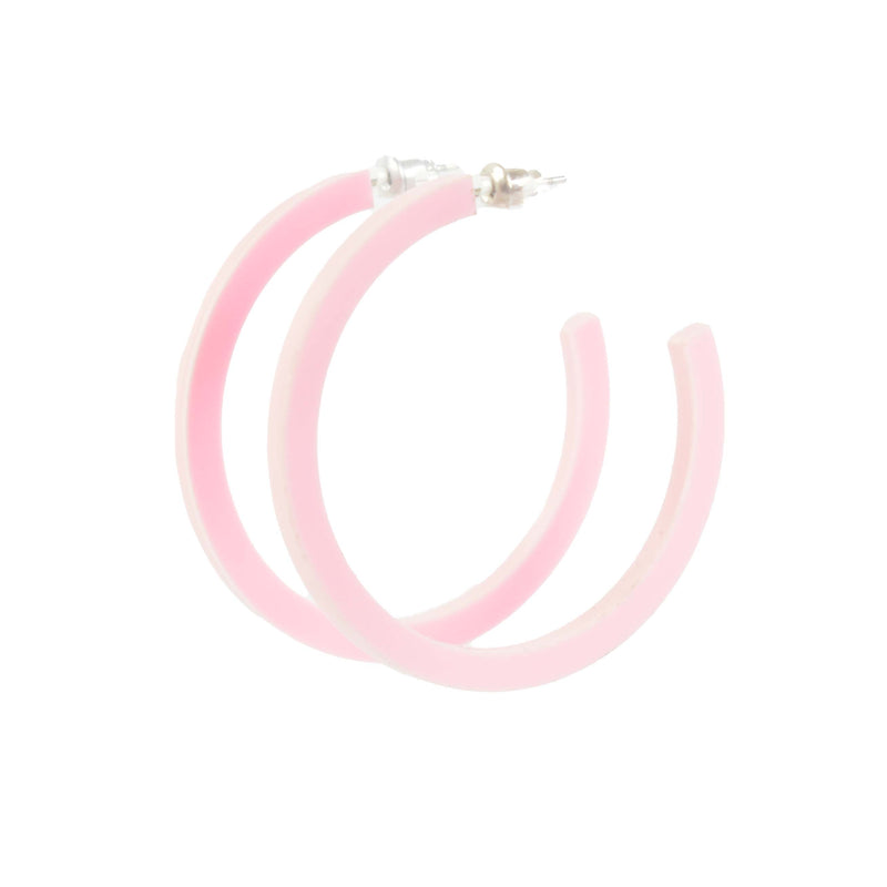 BLUSH HOOP EARRINGS