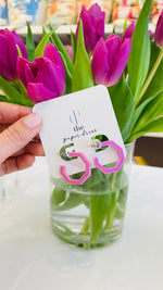 PLUMERIA HOOP EARRINGS