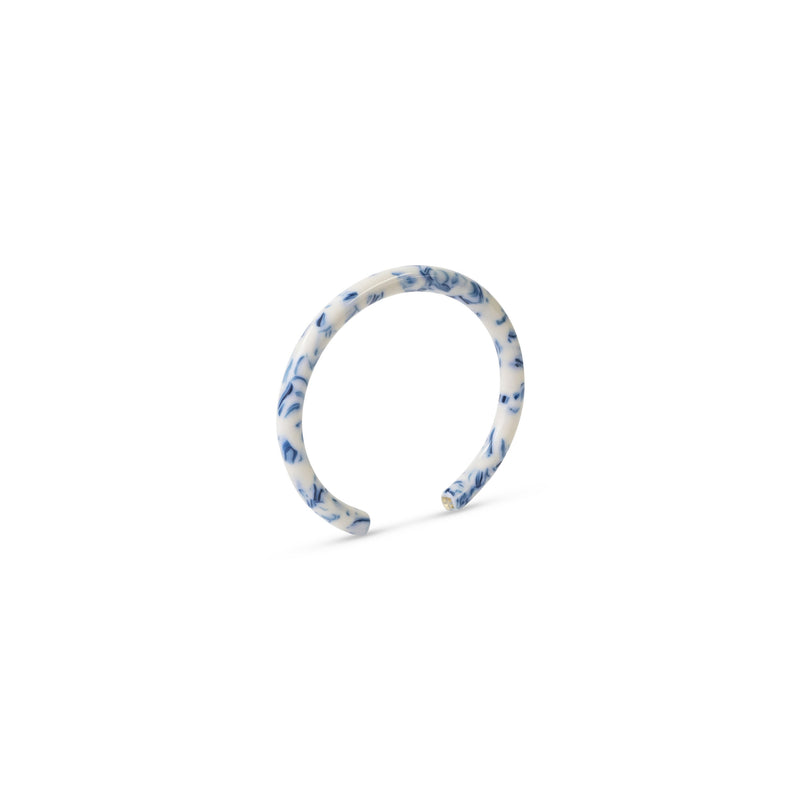 blue and white chinoiserie cuff bangle