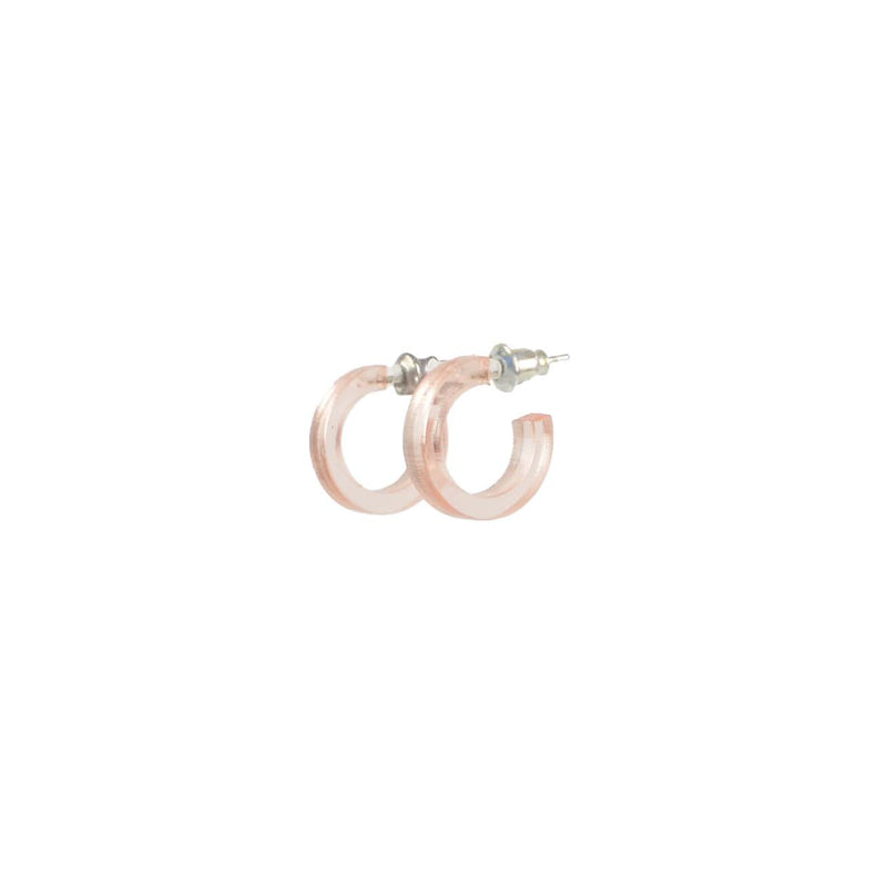 ROSE GOLD TRANSPARENT HOOP EARRINGS